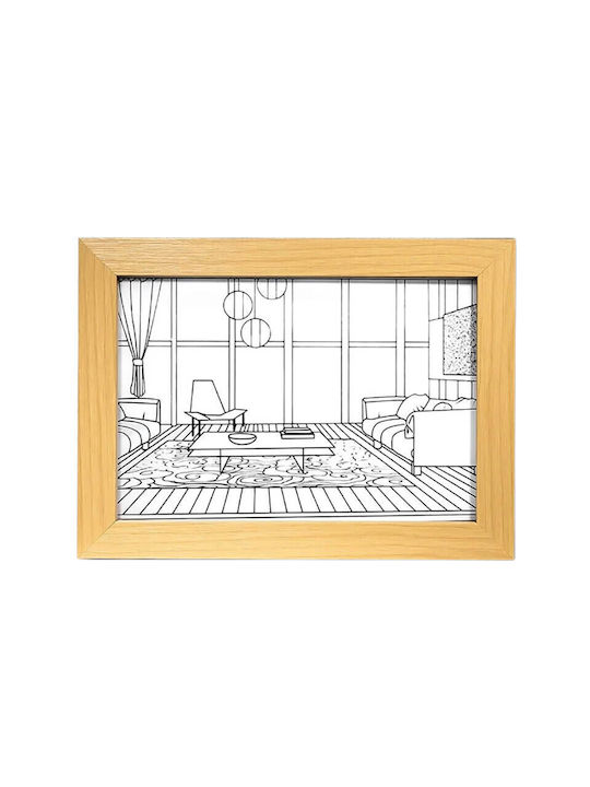 Πίνακας Ξύλινος με LED Φωτισμό 30.5x22.3cm