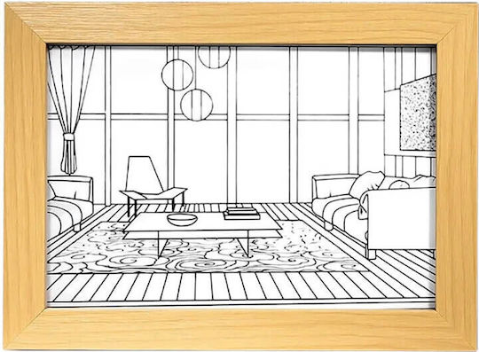 Πίνακας Ξύλινος με LED Φωτισμό 30.5x22.3 cm