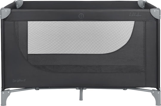 Kikka Boo So Gifted Playpen 2 Levels With Mattress Black 125x65cm