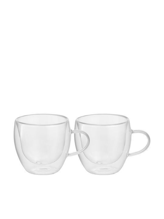 Ankor Set of Cups Coffee Glass Transparent 2pcs