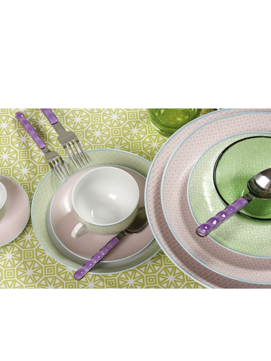 Cryspo Trio Set Căni Ceai Din porțelan Roz 220ml 6buc