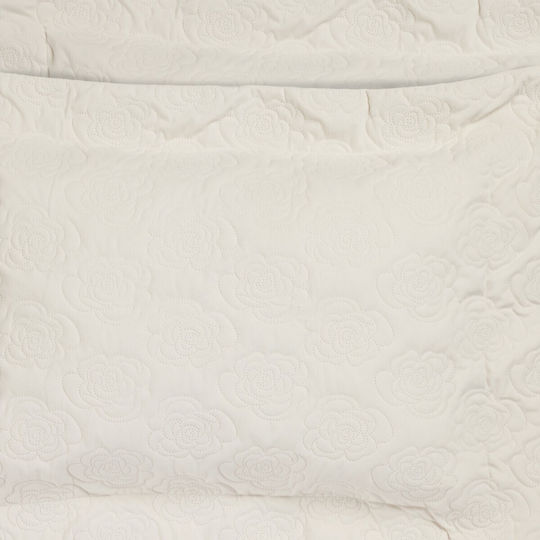 Das Home Happy 0288 Σετ Μαξιλαροθήκες με Φάσα Καπιτονέ Happy White 50x70εκ.
