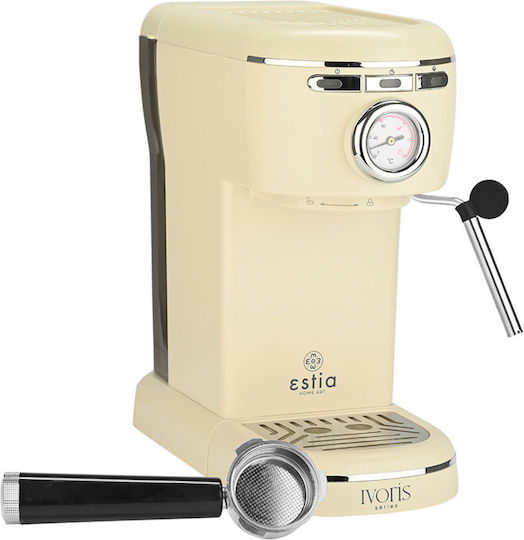 Estia Espresso Coffee Machine 1100W Pressure 20bar Brown 06-27308