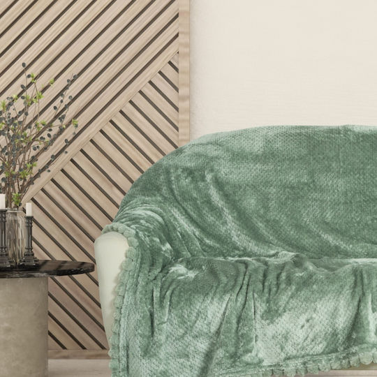 Das Home Winter 1184 Decke Fleece Couch 130x170cm Grüne
