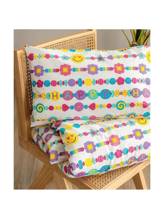 Palamaiki Set Baby Sheets Crib Cotton Fitted My Kingdom Multicolour 70x140cm