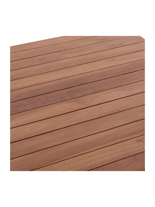 Freebox Square Table Surface made of Solid Wood Natural 80x80x4cm FB918137 1pcs