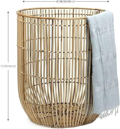 Polihome Set of Decorative Baskets Straw 30x30cm 3pcs