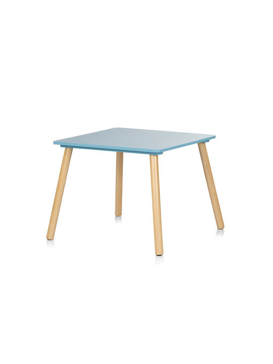 Kids Table Set with Chairs for Painting Made of Light Blue Wood Chipolino