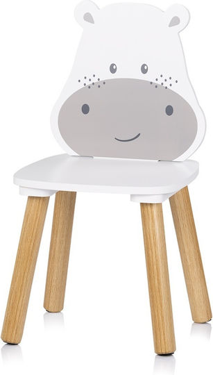 Set Mese Pentru Copii cu Scaune din Lemn Alb Chipolino