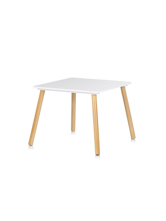 Kids Table Set with White Wooden Chairs Chipolino