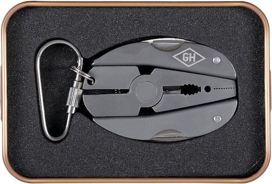Gentlemen's Hardware GEN167 Multi-tool Keychain Gray in Sheath