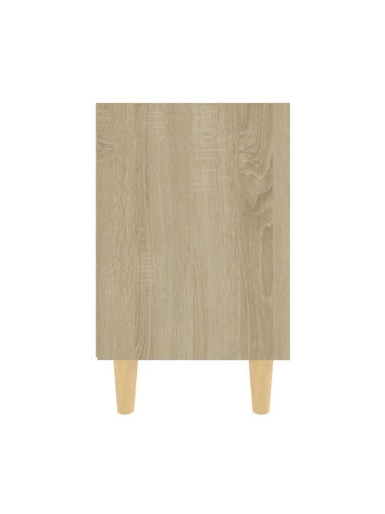 Nachttische Holz Beigefarbene 2 Stück 40x30x50cm