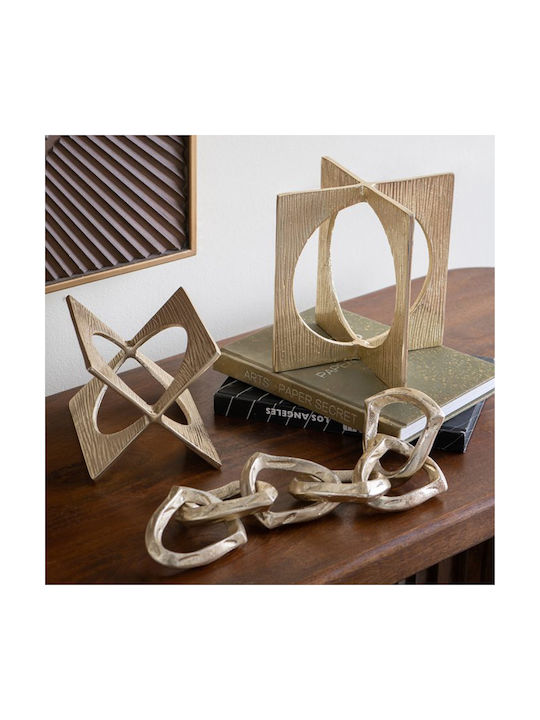 Artekko Noble Gold Metallic Tabletop Decor 18x18x18 Cm