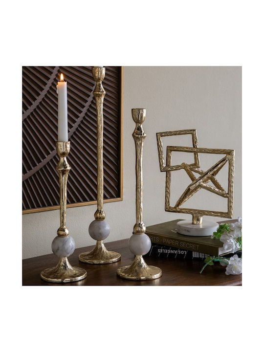 Artekko Noble Gold Metallic Tabletop Decor 20.3x17.8x25.4 Cm