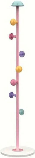 Bunter Pilz Kinder-Garderobenständer 30x170cm Vc2820 Rosa