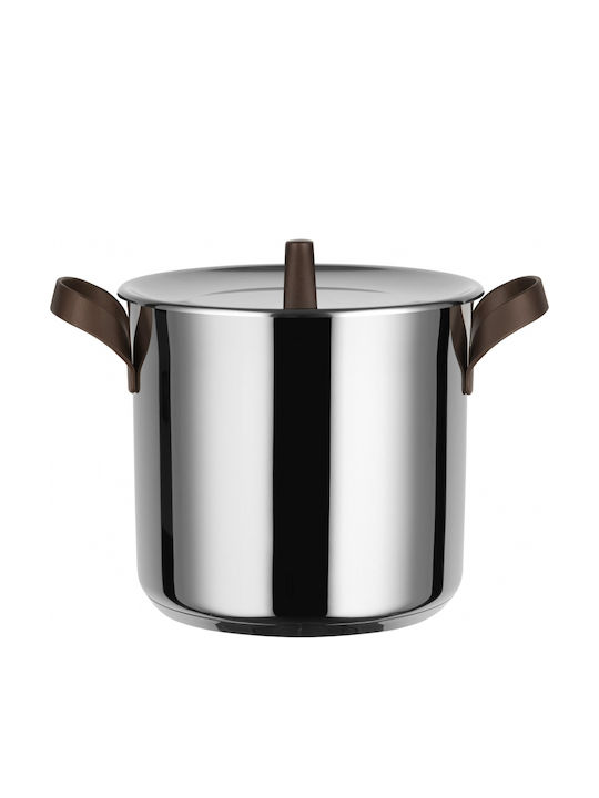 Alessi Edo Pots Set Made of Stainless Steel with Non-Stick Interior Coating 4 Pieces