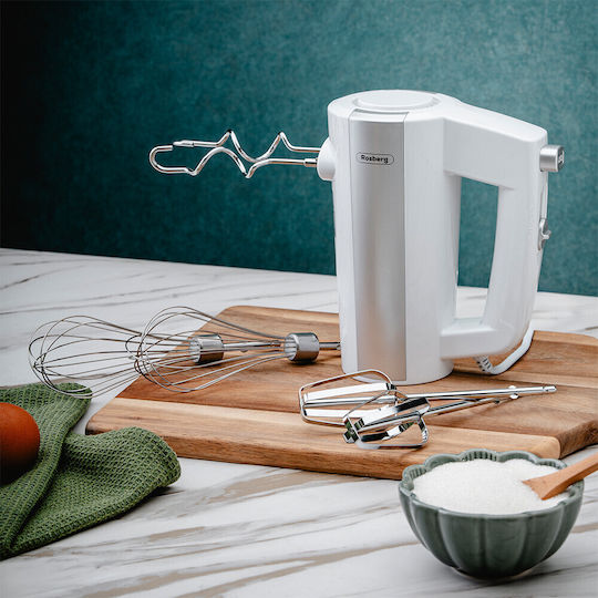 Rosberg R51110K Hand Mixer 300W White