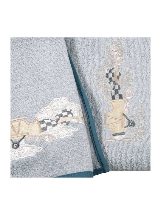 Greenwich Polo Club Σετ Βρεφικές Πετσέτες 2τμχ Blue, Grey Βάρους 400gr/m² Greenwich Polo Club Σετ Βρεφικές Πετσέτες 2τμχ Blue, Grey Βάρους 400gr/m²