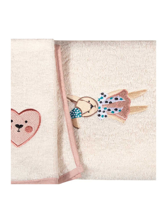 Greenwich Polo Club Βρεφική Πετσέτα Σώματος Pink Βάρους 400gr/m²