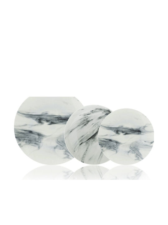 Cryspo Trio Gray Porcelain Dinnerware Set 20pcs