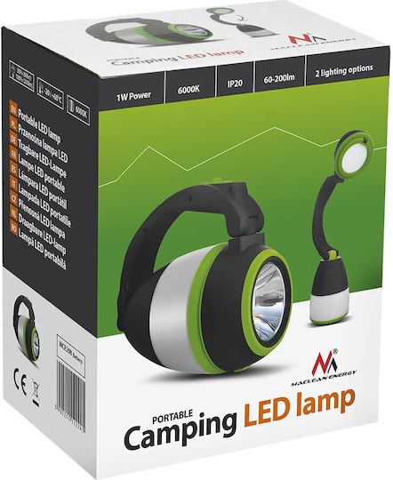 Maclean Energy Led Battery Camping Lamp with Flashlight 200lm 3W
