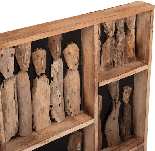 Freebox Wall Decor Made of Wood 100x6x100cm 2 Pieces