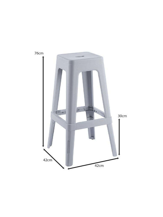 Stool for Bar Outdoor Relix Gray 42x42x76cm
