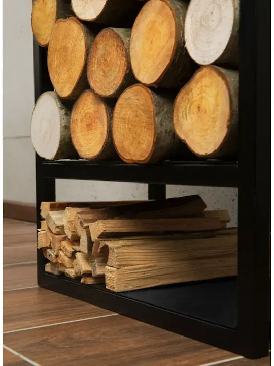 CookKing Atos Hölzernes Kaminholzregal Lagerregal 120x40x20cm