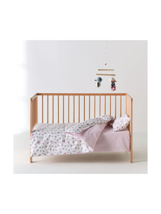 Kentia Baby Duvet Cover Set with Pillowcase Pink 100x140cm