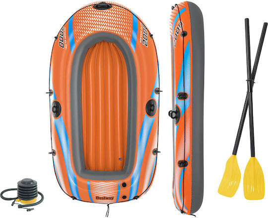 Bestway Inflatable Boat for 1 Person Orange with Oars & Pump 196x106cm
