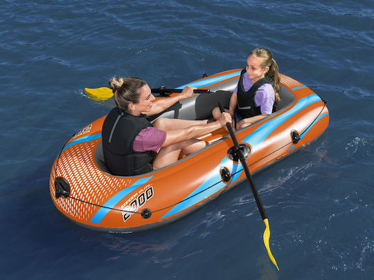 Bestway Inflatable Boat for 1 Person Orange with Oars & Pump 196x106cm