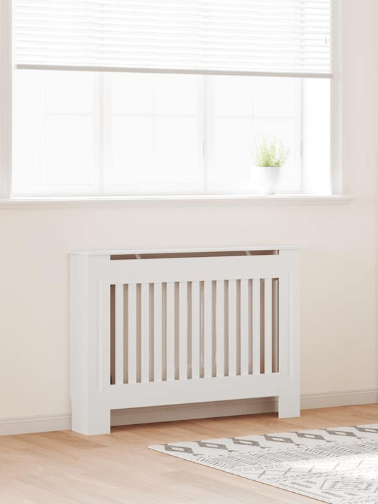 vidaXL Husă Pentru Radiator Din MDF Alb 112x19x81cm