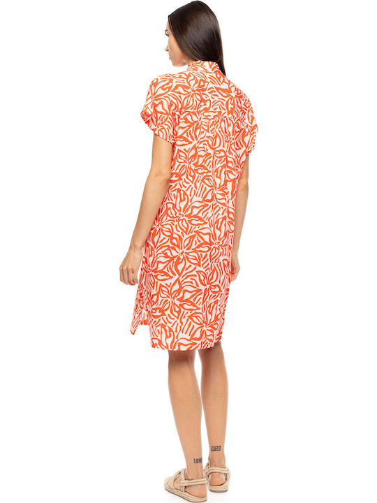 Pink Label Damenkaftan Für Strand Coral Flower