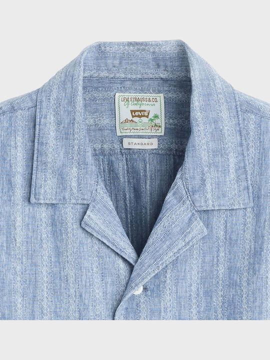 Sunset Camp Short Sleeve Shirt Light Blue
