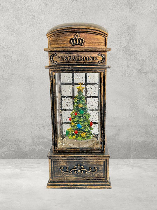 Christmas Decorative Lighted Telephone Booth 3pcs