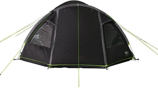 High Peak Mesos 4 Winter Camping Tent Tunnel Black with Double Cloth for 4 People Waterproof 4000mm 360x240x130cm