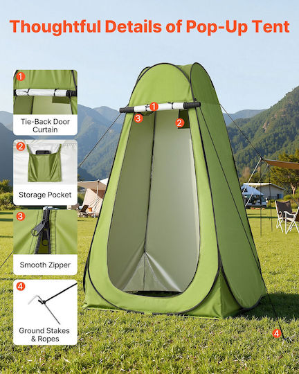 Vevor Camping Tent Pop Up Toilet