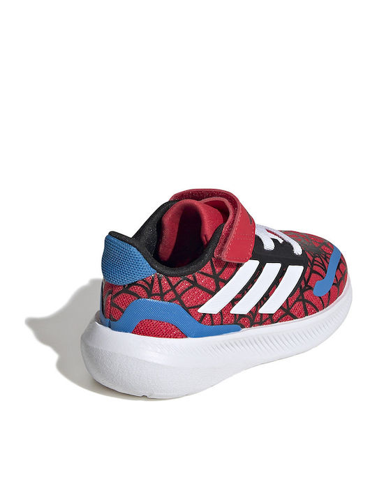Marvel Spider-Man Runfalcon 3.0 Kids Sports Shoes with Hoop & Loop Closure Pure Ruby / Cloud White / Bright Blue