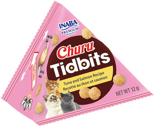 Wet Cat Food Inaba Churu Tidbits Tuna Salmon 3x12g