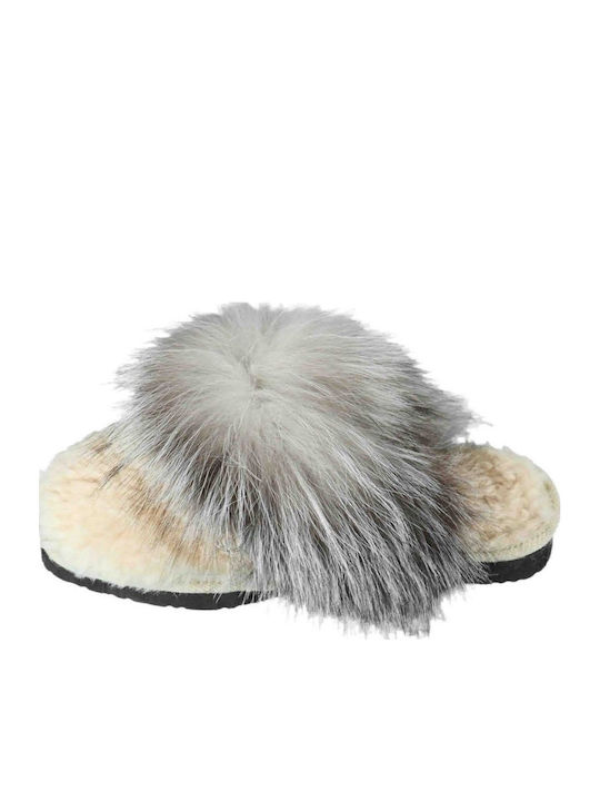 Anatomic Women's Slippers with Silver Fur