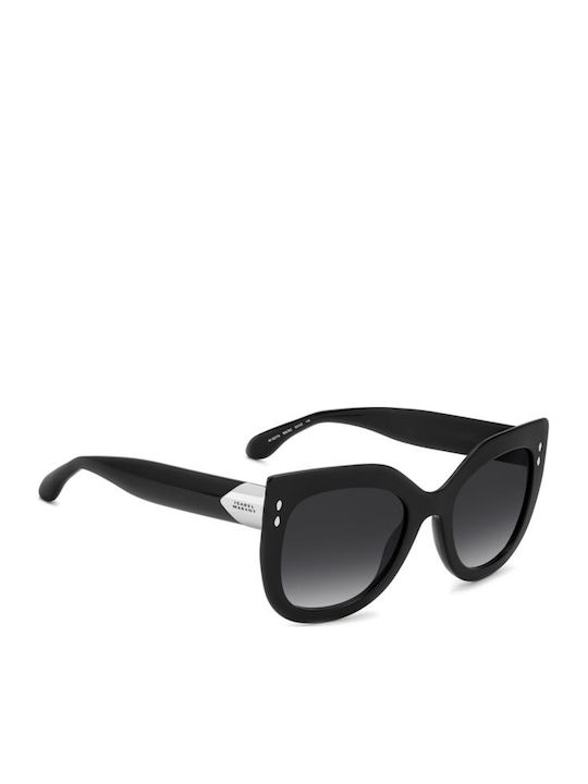 Isabel Marant Women's Sunglasses with Black Plastic Frame and Black Gradient Lens