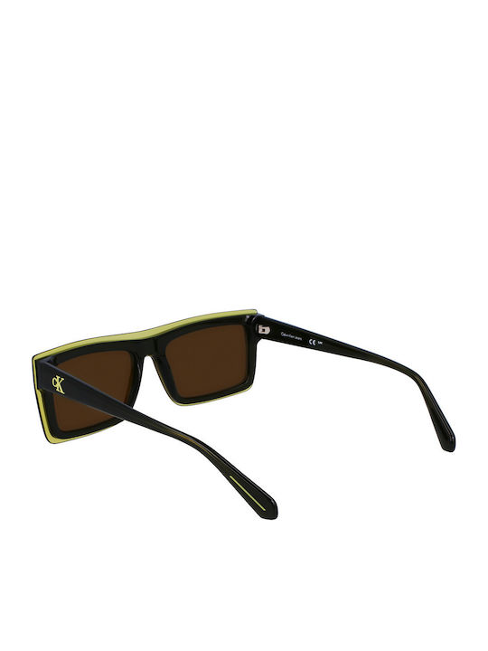 Calvin Klein Bărbătești Ochelari de soare cu Verde Cadru și Maro Lentilă CKJ23657S 745