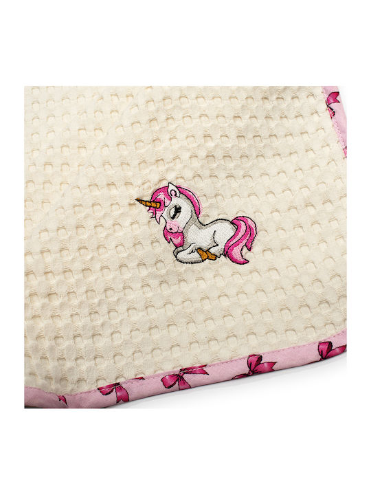 Dimcol Nursery Swaddling Blanket Unicorn 80x110cm