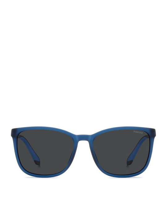 Polaroid Unisex Ochelari De Soare Cu Ramă Din Plastic Albastră Și Lentile Gri PLD2169/S/X FLL/M9