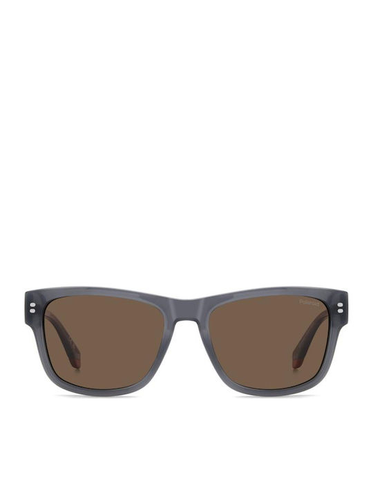 Polaroid Unisex Sunglasses with Blue Frame and Brown Lens PLD6252/S/X XW0/SP