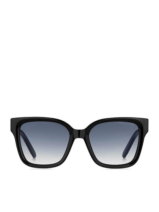 Marc Jacobs Ochelari De Soare Pentru Femei Cu Ramă Neagră Din Plastic Și Lentile Gri Degrade