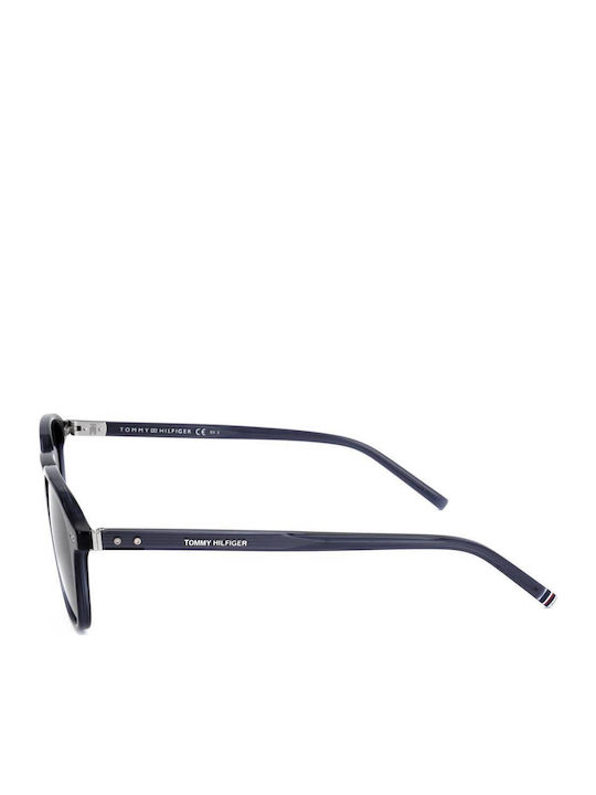 Tommy Hilfiger Unisex Γυαλιά Ηλίου με Navy Μπλε Κοκκάλινο Σκελετό και Γκρι Ντεγκραντέ Φακό