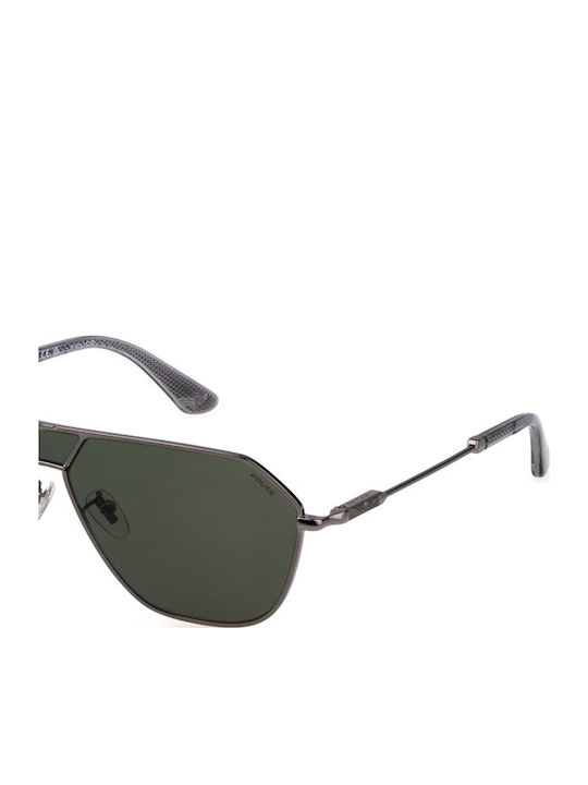 Police Unisex Ochelari de soare cu Gri Cadru și Verde Lentilă SPLL89 509Y