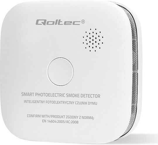 Qoltec Zertifizierter Drahtloser Rauchmelder Mit 10-Jähriger Batterielebensdauer 85db Alarm LED