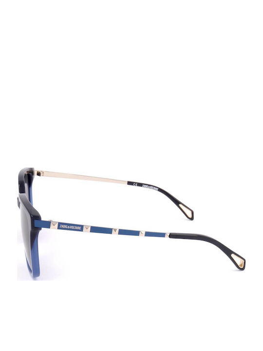 Zadig & Voltaire Unisex Sunglasses with Black Frame and Gray Lens